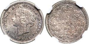 5 Цент Канада Срібло Вікторія (1819 - 1901)