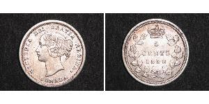 5 Цент Канада Срібло Вікторія (1819 - 1901)