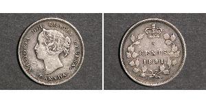 5 Цент Канада Срібло Вікторія (1819 - 1901)