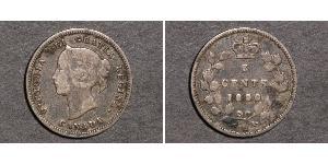 5 Цент Канада Срібло Вікторія (1819 - 1901)
