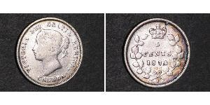 5 Цент Канада Срібло Вікторія (1819 - 1901)