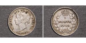 5 Цент Канада Срібло Вікторія (1819 - 1901)