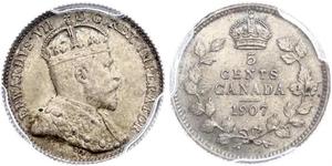 5 Цент Канада Срібло Едвард VII (1841-1910)