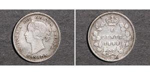5 Цент Канада Срібло Вікторія (1819 - 1901)