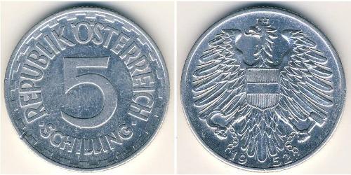 5 Шиллинг Оккупированная Австрия (1945-1955) Алюминий 