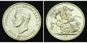 5 Шиллинг Великобритания (1922-) Никель/Медь Георг VI (1895-1952)
