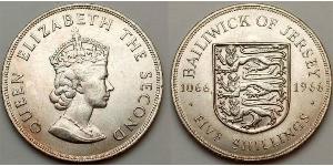 5 Шилінг Джерсі (1066 - ) Нікель/Мідь Єлизавета II (1926-2022)