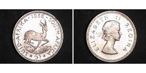 5 Шилінг Південно-Африканська Республіка (1910 - ) Срібло Єлизавета II (1926-2022)