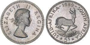 5 Шилінг Південно-Африканська Республіка (1910 - ) Срібло Єлизавета II (1926-2022)