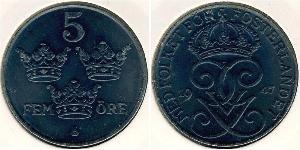 5 Эре Швеция Бронза/Сталь Густав V (1858 - 1950)