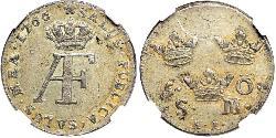 5 Эре Швеция Серебро Adolf Frederick of Sweden (1710 - 1771)