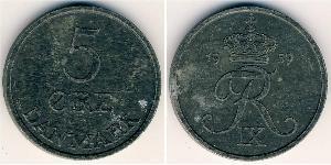 5 Эре Дания Цинк Фредерик IX (1899 - 1972)
