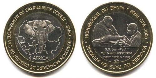 6000 Franc Benin Bimetal 