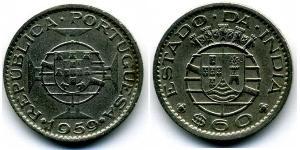 60 Centavo India portuguesa (1510-1961) Níquel/Cobre 
