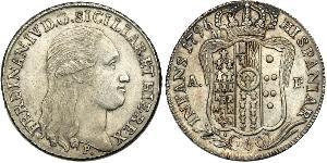 60 Grana Italian city-states Silver Ferdinand I of the Two Sicilies (1751 - 1825)