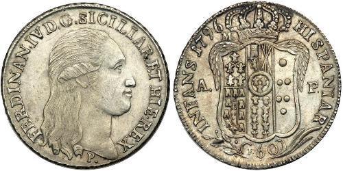60 Grana Italian city-states Серебро Ferdinand I of the Two Sicilies (1751 - 1825)