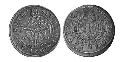 60 Kreuzer Ducato di Baviera (907 - 1623) Argento Massimiliano I di Baviera (elettore)(1573 – 1651)