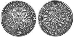 60 Kreuzer Ducado de Baviera (907 - 1623) Plata Alberto V de Baviera(1528 – 1579)