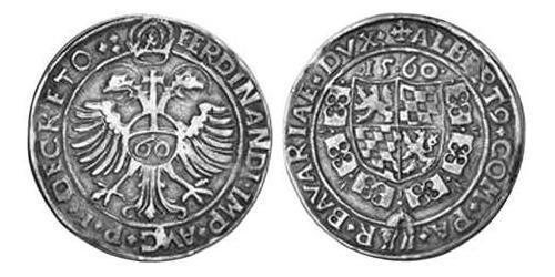 60 Kreuzer Geschichte Bayerns (907 - 1623) Silber Albrecht V. (Bayern)(1528 – 1579)
