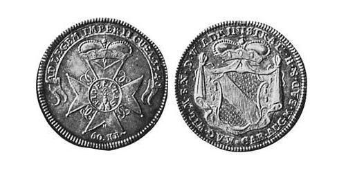 60 Kreuzer Markgrafschaft Baden-Durlach (1535 - 1771) Silber 