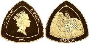 60 Доллар Бермудские Острова Золото Елизавета II (1926-2022)