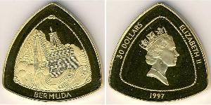 60 Доллар Бермудские Острова Золото Елизавета II (1926-2022)