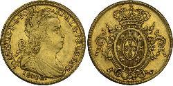 6400 Reis Brasilien Gold Johann VI. von Portugal  (1767-1826)