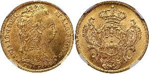 6400 Reis Kingdom of Portugal (1139-1910) / Brasilien Gold Maria I. von Portugal (1734-1816)