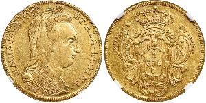 6400 Reis Kingdom of Portugal (1139-1910) / Brasilien Gold Maria I. von Portugal (1734-1816)