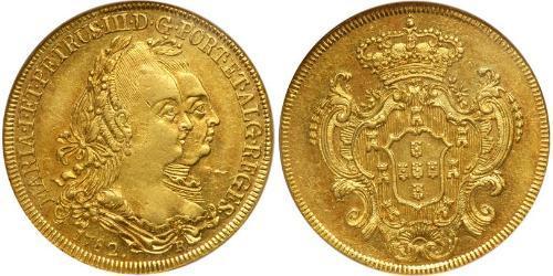 6400 Reis Brésil Or Pierre III de Portugal (1717-1786)