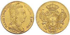 6400 Reis Brésil / Royaume de Portugal (1139-1910) Or Marie I de Portugal (1734-1816)