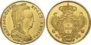 6400 Reis Brasil / Reino de Portugal (1139-1910) Oro María I de Portugal (1734-1816)