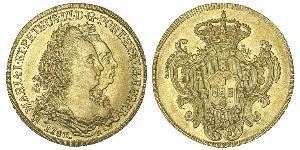 6400 Reis Brasile Oro Pietro III del Portogallo (1717-1786)