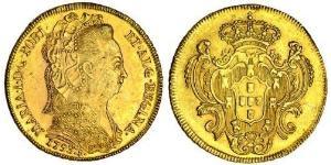 6400 Reis 巴西 / 葡萄牙王國 (1139 - 1910) 金 Maria I of Portugal (1734-1816)