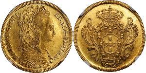6400 Reis 巴西 / 葡萄牙王國 (1139 - 1910) 金 Maria I of Portugal (1734-1816)