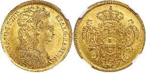 6400 Reis 巴西 / 葡萄牙王國 (1139 - 1910) 金 Maria I of Portugal (1734-1816)
