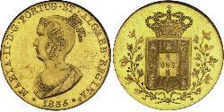 6400 Reis / 4 Escudo Kingdom of Portugal (1139-1910) Gold Maria II of Portugal (1819-1853)