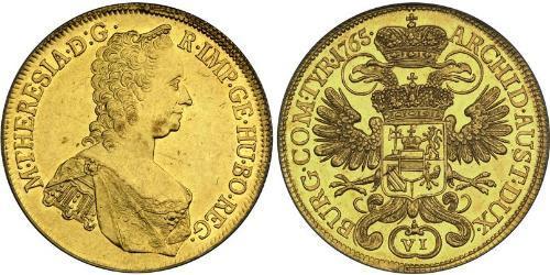 6 Ducat Habsburg Empire (1526-1804) Gold Maria Theresa of Austria (1717 - 1780)