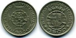 6 Escudo Inde portugaise (1510-1961) Cuivre/Zinc 