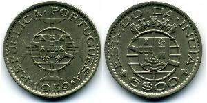 6 Escudo Portugiesisch-Indien (1510-1961) Kupfer/Zink 