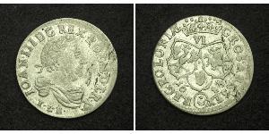 6 Grosh République des Deux Nations (1569-1795) Argent Jean III Sobieski (1629-1696)