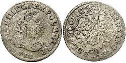 6 Grosh Polish-Lithuanian Commonwealth (1569-1795) Silver John III Sobieski (1629-1696)