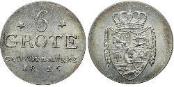 6 Grote Федеральные земли Германии Серебро Peter Friedrich Wilhelm (1754 - 1823)