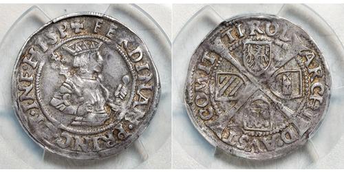 6 Kreuzer Ååstenrik Argent Ferdinand Ier du Saint-Empire (1503-1564)