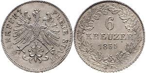 6 Kreuzer Germania Argento 
