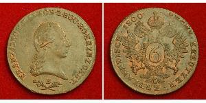 6 Kreuzer Saint-Empire romain germanique (962-1806) Cuivre Francis II, Holy Roman Emperor (1768 - 1835)