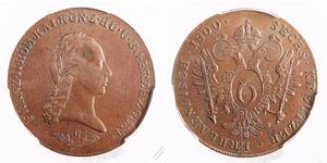 6 Kreuzer Heiliges Römisches Reich (962-1806) Kupfer Francis II, Holy Roman Emperor (1768 - 1835)