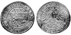 6 Kreuzer Principado de Ansbach (1398–1792) Plata Joachim Ernst, Margrave of Brandenburg-Ansbach (1583 – 1625)