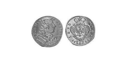 6 Kreuzer Principado de Ansbach (1398–1792) Plata Charles William Frederick, Margrave of Brandenburg-Ansbach (1712 – 1757)