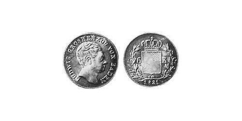 6 Kreuzer Grand Duchy of Baden (1806-1918) Silber Ludwig I. (Baden)(1763 - 1830)